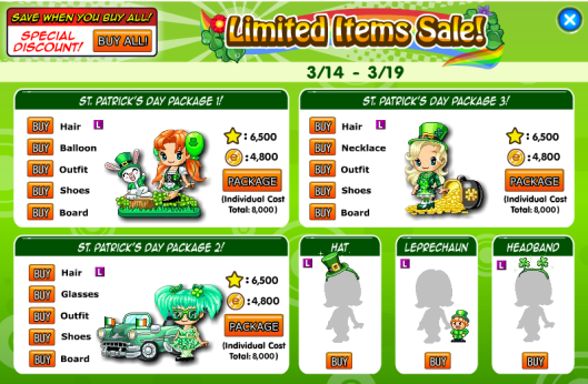 Limited Items Sale